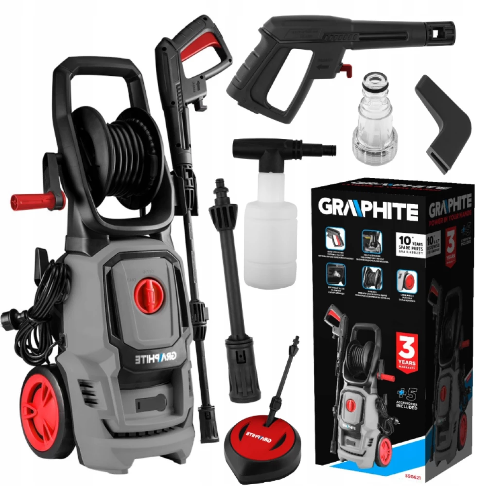 Мойка высокого давления GRAPHITE 59G621 2300ВТ 130-180бар 